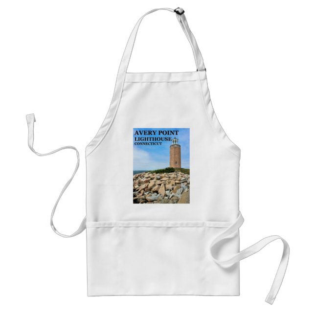 Avery Point Lighthouse, Connecticut Cooking Apron (Front)