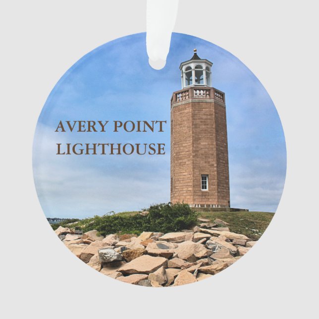 Avery Point Lighthouse, Connecticut Ornament (Front)