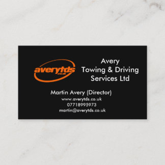 AveryTowing & Driving Services Ltd Business Card