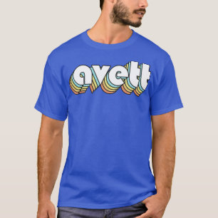 Avett Retro Rainbow Typography Faded Style T-Shirt
