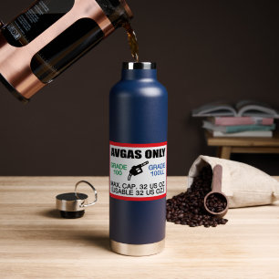 AVGAS / 100LL fuel only Water Bottle