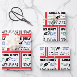 AVGAS / 100LL fuel only Wrapping Paper Sheet