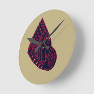 AVIAN ART DECO in BLUE/BEACH clock