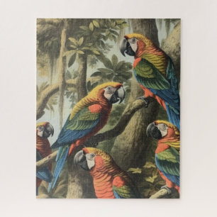 Avian Congregation & Grand Tropical Canopy Jigsaw Puzzle