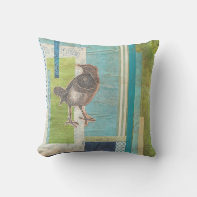 Avian Scrapbook I Cushion (Front)