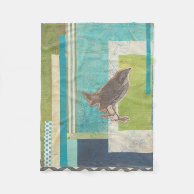 Avian Scrapbook II Fleece Blanket (Front)