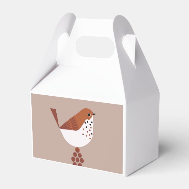 AvianCharm: Bird-themed Paper Favour Boxes (Back Side)