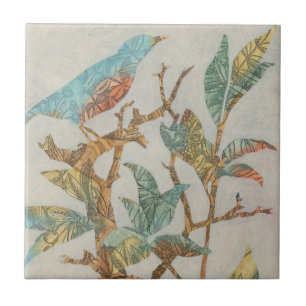 Aviary Collage I Ceramic Tile