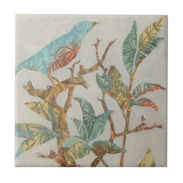 Aviary Collage I Ceramic Tile (Front)