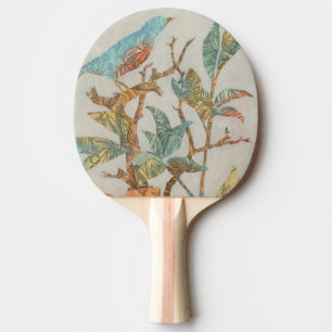 Aviary Collage I Ping Pong Paddle