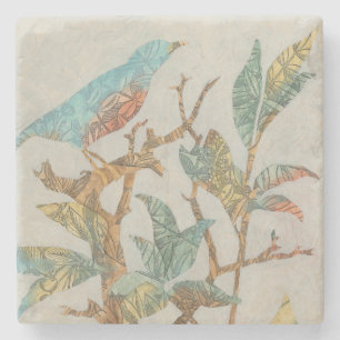 Aviary Collage I Stone Coaster