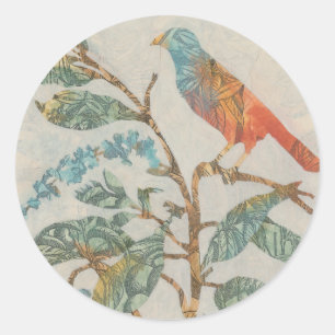 Aviary Collage II Classic Round Sticker