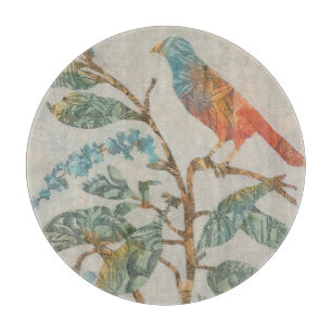 Aviary Collage II Cutting Board