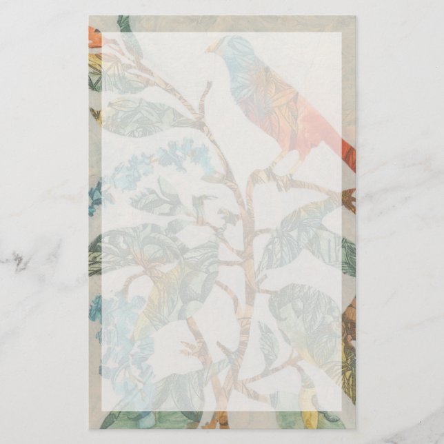 Aviary Collage II Stationery (Front)