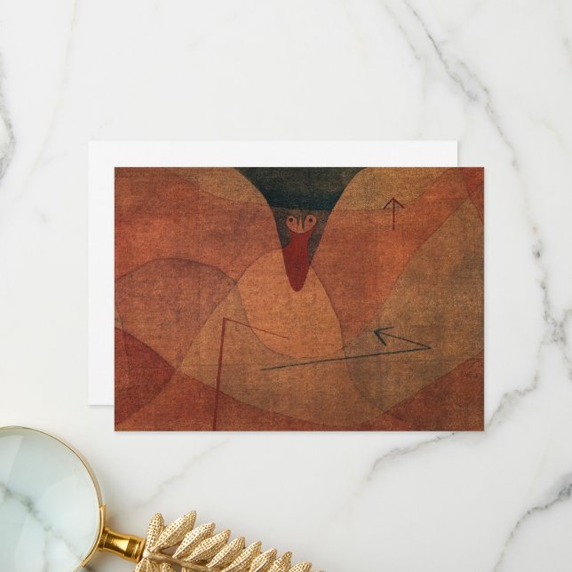 Aviatic Evolution by Paul Klee Thank You Card (Front/Back In Situ)