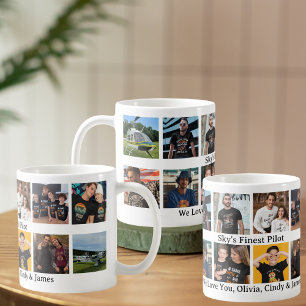 Aviation 12 Photo Sky's Finest Pilot Modern Cool Coffee Mug
