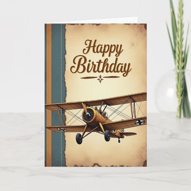 Aviation Adventure Birthday Card (Front)