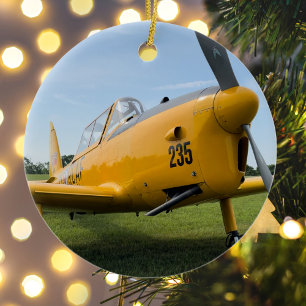 Aviation Aeroplane Photo Christmas Personalised Ce Ceramic Ornament