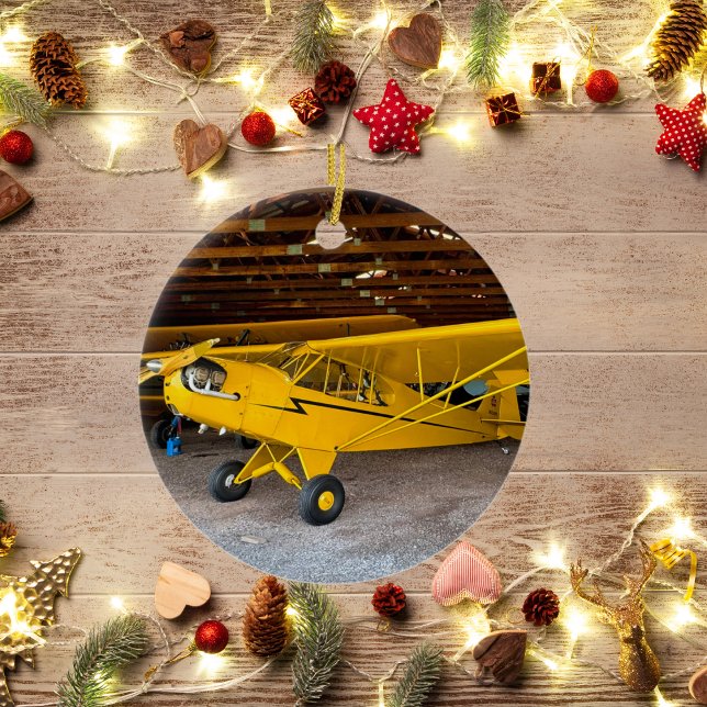 Aviation Aeroplane Photo Christmas Personalised Ce Ceramic Ornament (Creator Uploaded)
