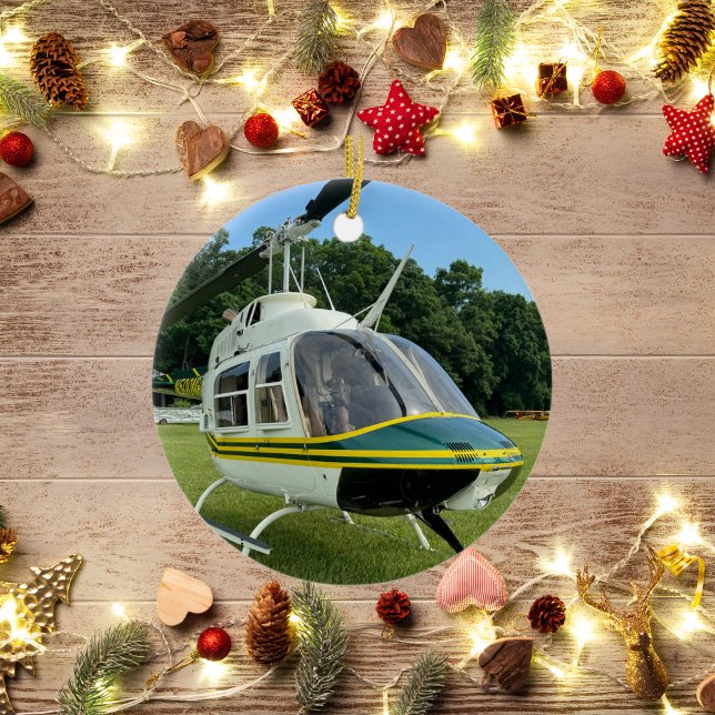 Aviation Aeroplane Photo Christmas Personalised Ce Ceramic Ornament (Creator Uploaded)