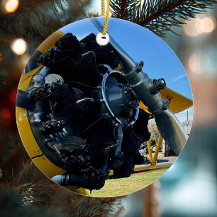 Aviation Aeroplane Photo Christmas Personalised Ce Ceramic Ornament