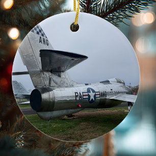 Aviation Aeroplane Photo Christmas Personalised Ce Ceramic Ornament
