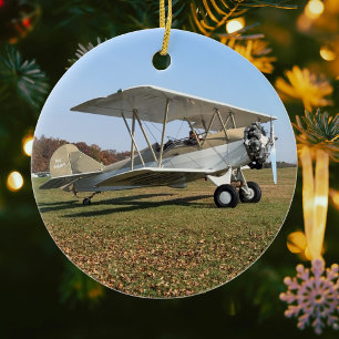 Aviation Aeroplane Photo Christmas Personalised Ce Ceramic Ornament