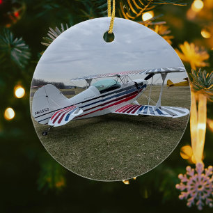 Aviation Aeroplane Photo Christmas Personalised Ce Ceramic Ornament