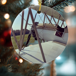 Aviation Aeroplane Photo Christmas Personalised Ce Ceramic Ornament