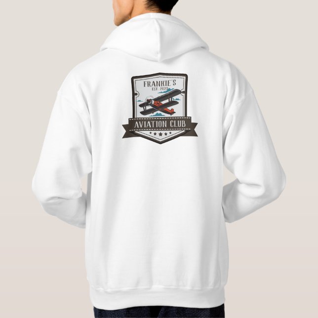 Aviation Aeroplane Pilot Club Custom Hoodie (Back)