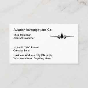 Aviation Aircraft Examiner Business Cards