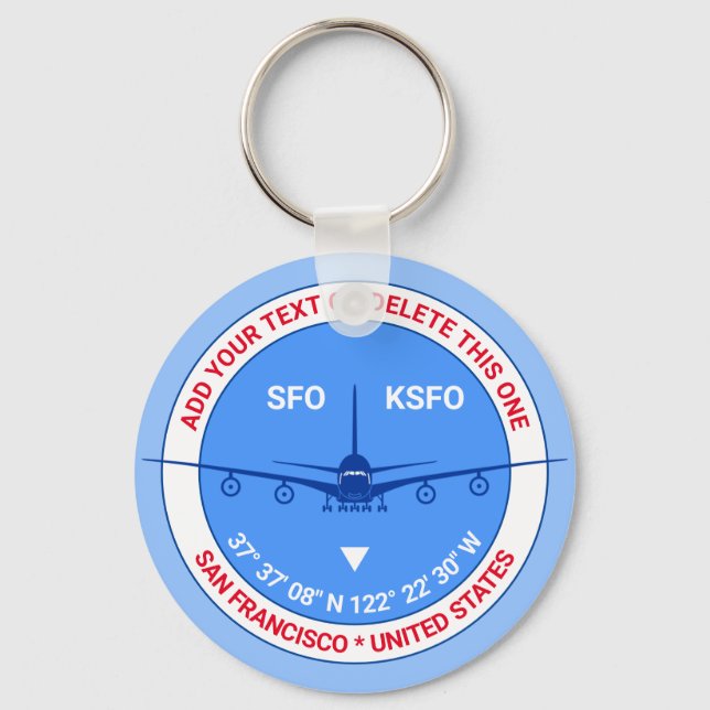 Aviation, Airport, Pilot, Traveller Tourist Chic Key Ring (Front)