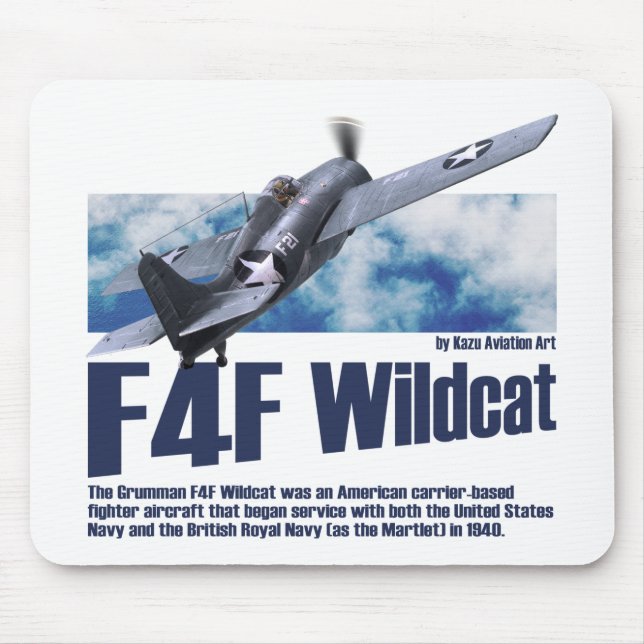 Aviation Art Mousepad "F4F Wildcat " (Front)