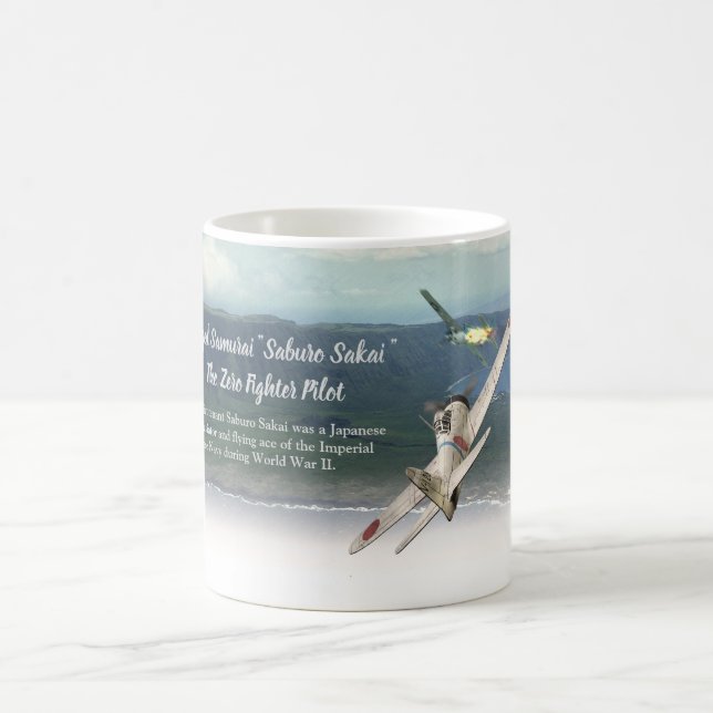 Aviation Art Mug " Winged Samurai: Saburo Sakai " (Center)