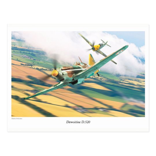 Aviation Art Postcard "Dewoitine D.520"