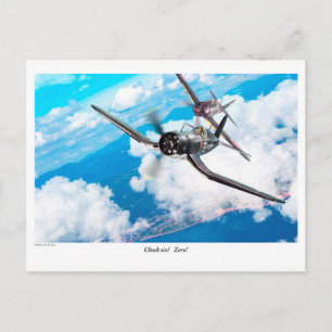 Aviation Art Postcard "F4U Corsair"