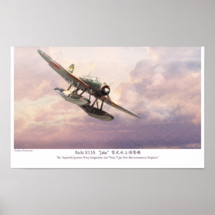 Aviation Art Poster "Aichi E13A "Jake"”