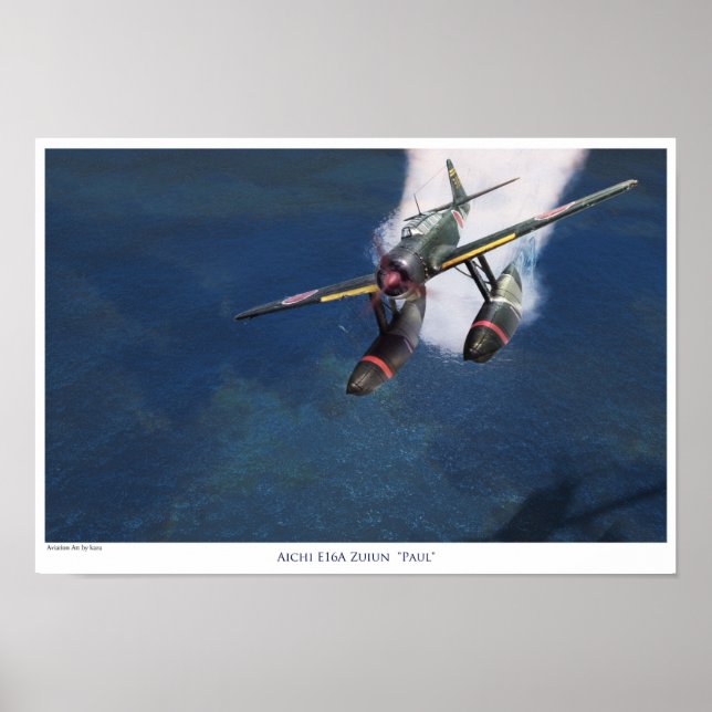 aviation Art Poster "Aichi E16A Zuiun” Paul"" (Front)