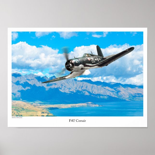 Aviation Art Poster "F4U Corsair" (Front)