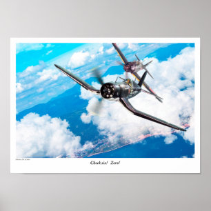 Aviation Art Poster "F4U Corsair"