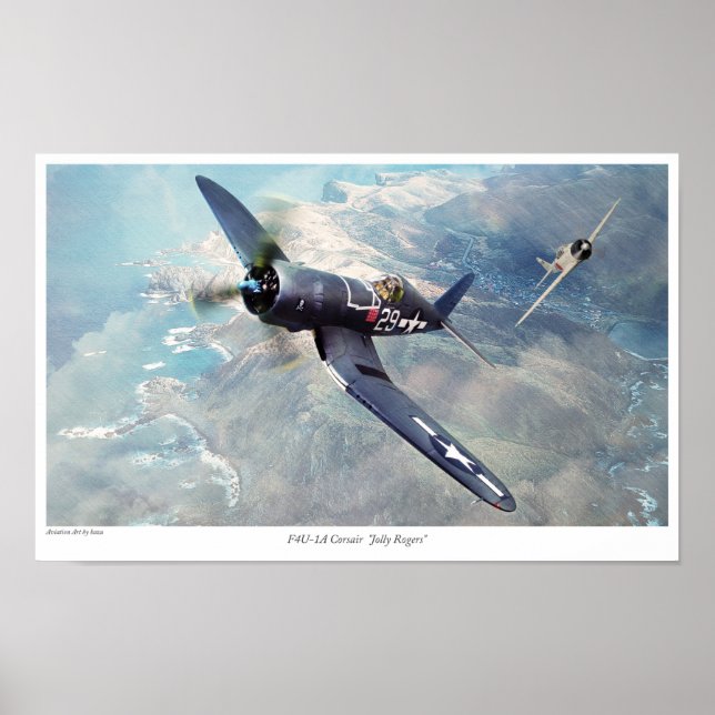 Aviation Art Poster "F4U Corsair " (Front)