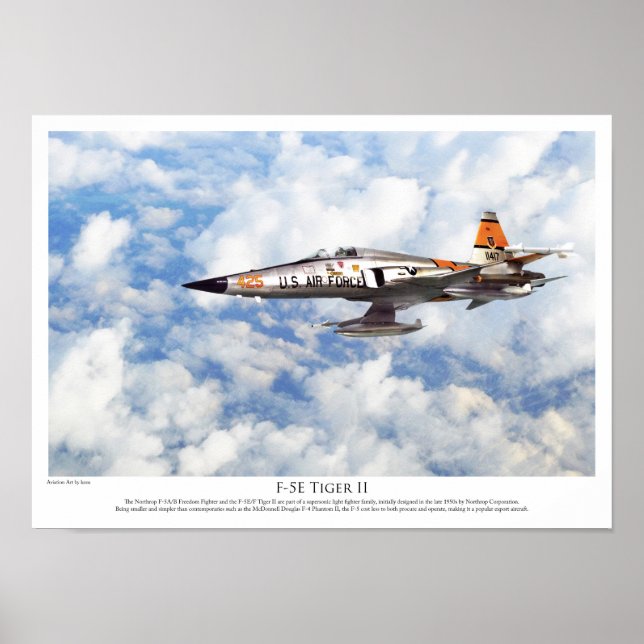 Aviation Art Poster "F-5E Tiger II" (Front)