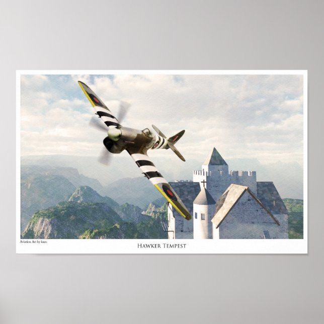 Aviation Art Poster "HAWKER TEMPEST" (Front)