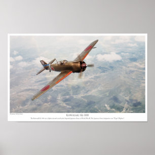 Aviation Art Poster " Kawasaki Ki-100"