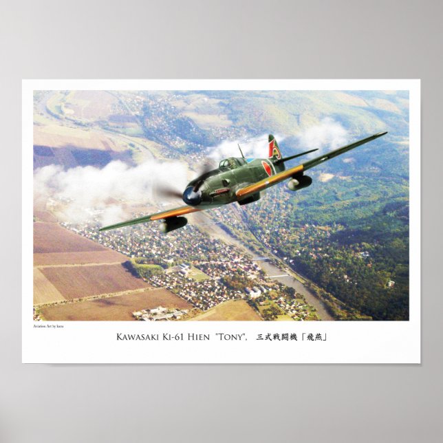 Aviation Art Poster"Kawasaki Ki-61 Tony" Poster (Front)