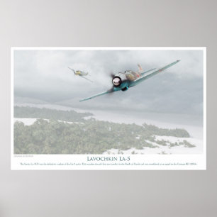 Aviation art Poster  Lavochkin La-5