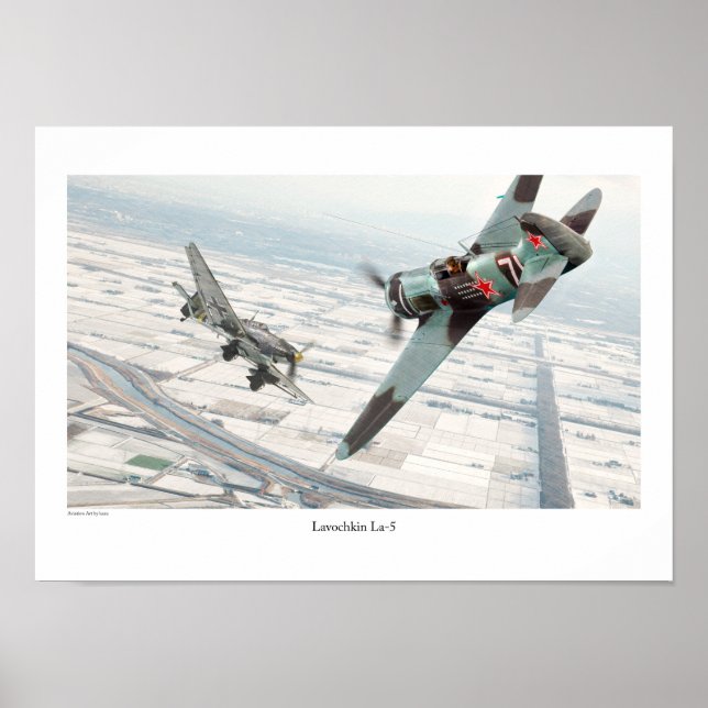 Aviation Art Poster "Lavochkin La-5" (Front)