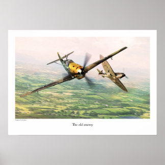 Aviation Art poster "Messerschmitt Bf 109"