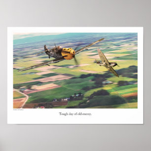 Aviation Art Poster "Messerschmitt Bf 109"
