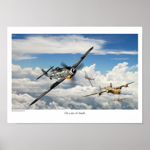 Aviation Art Poster "Messerschmitt Bf 109"